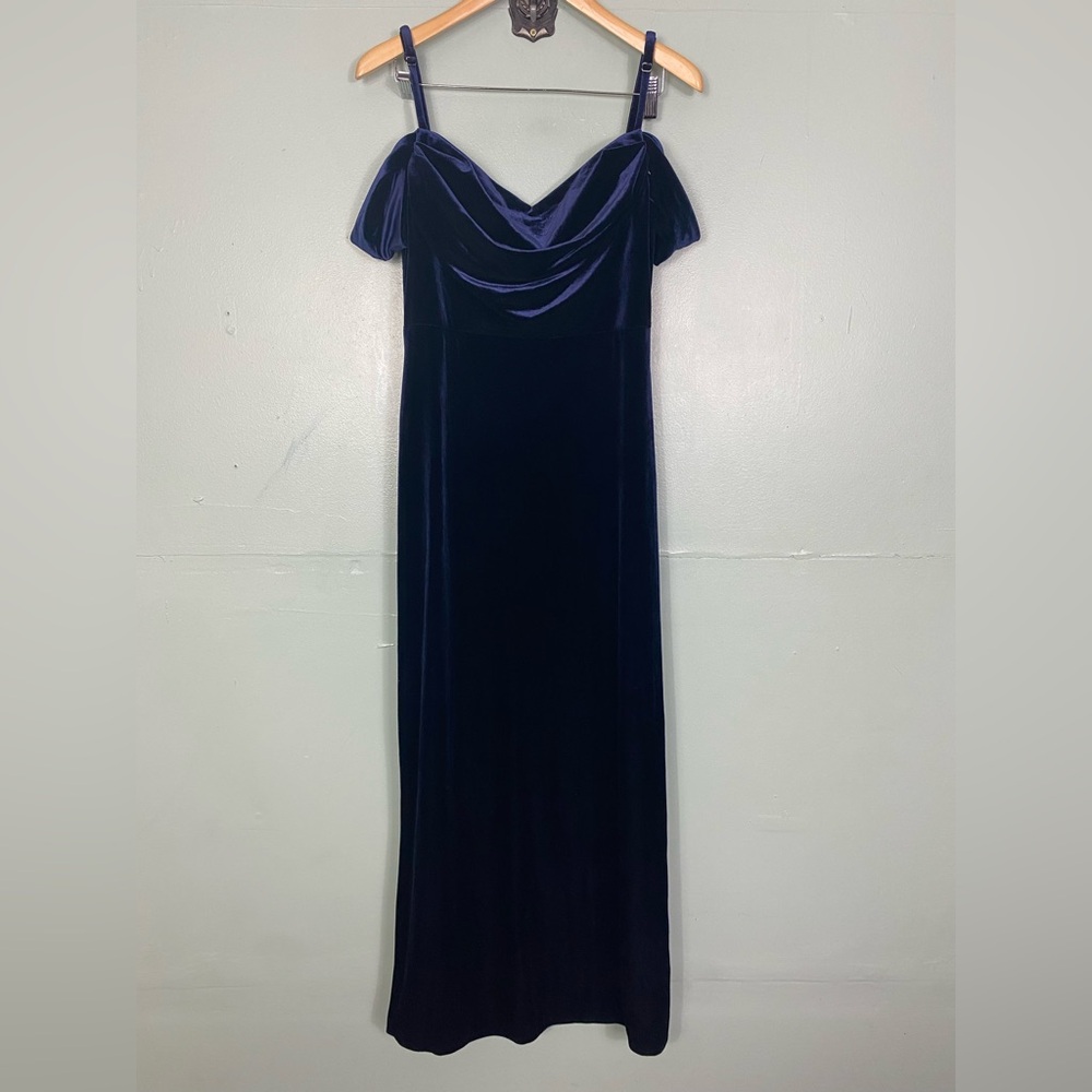 Relvery Sienna Velvet Dress Blue Size 12